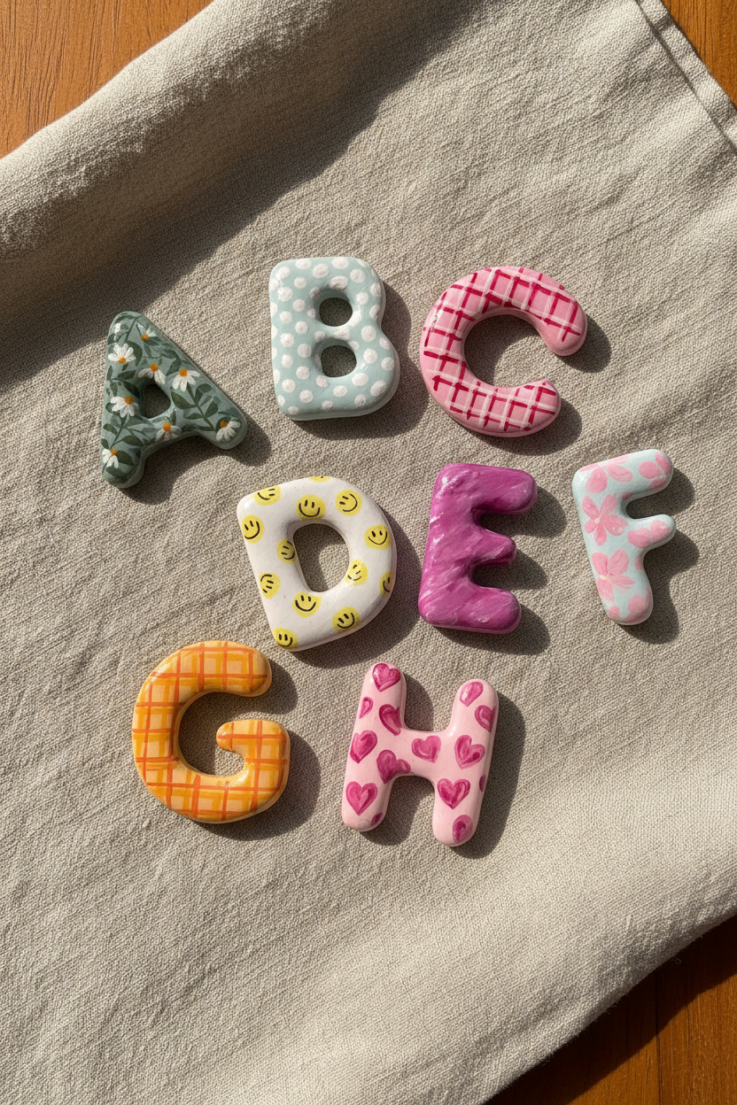 Personalized Clay Name Letters